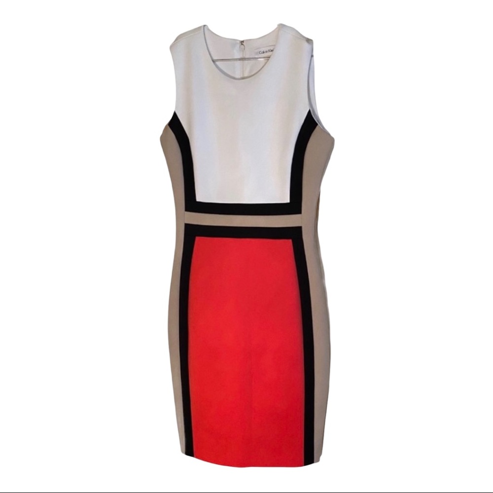 NWT Calvin Klein Sleeveless Bodycon Midi Dress Sz2